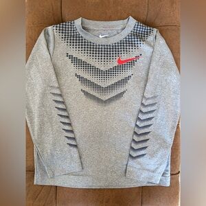 Nike Kid’s Gray Crewneck with Black and Red Accents